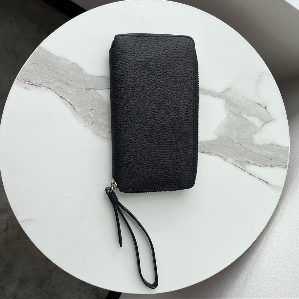 AllSaints Fetch Leather Phone Wristlet